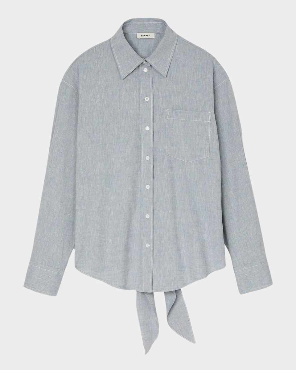 Nicoletta Cutout Tie-Back Shirt